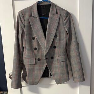 Banana Republic Double-Breasted Plaid Blazer